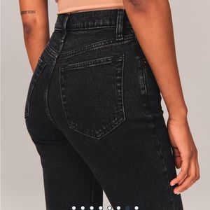 Abercrombie Ultra Hise Rise Ankle Straight Black Jeans
